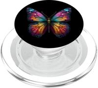 Joli Papillon Insecte Arc-en-Ciel Fleurs Rainbow Butterfly PopSockets PopGrip pour MagSafe