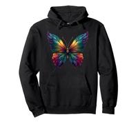 Joli Papillon Insecte Arc-en-Ciel Fleurs Rainbow Butterfly Sweat à Capuche