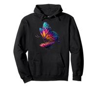 Joli Papillon Insecte Arc-en-Ciel Fleurs Rainbow Butterfly Sweat à Capuche