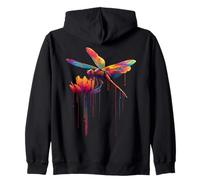 Joli Papillon Insecte Arc-en-Ciel Fleurs Rainbow Butterfly Sweat à Capuche