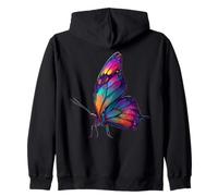 Joli Papillon Insecte Arc-en-Ciel Fleurs Rainbow Butterfly Sweat à Capuche