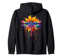 Joli Papillon Insecte Arc-en-Ciel Fleurs Rainbow Butterfly Sweat à Capuche