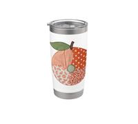 Joli patchwork orange pour la rentrée des classes Gobelet isotherme en acier inoxydable double paroi