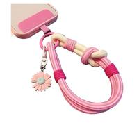 Joli pendentif décoratif for téléphone portable avec pendentif ajustable et motif floral 3D