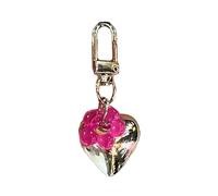 Joli pendentif en forme de cœur en forme de fleur colorée - Décoration à suspendre - Pour sac à main, sac à dos