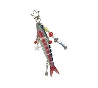 Joli pendentif en forme de poisson pour de déclaration, ornement de clé, Texture en résine, adapté rencontres et événements sociaux, porte-clés de pêche à Joint Flexible