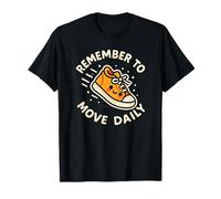 Joli Personnage de Baskets « Remember to Move Daily » T-Shirt