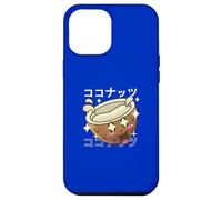 Joli Personnage de Noix de Coco Texte Japonais Kawaii Coque pour iPhone 12 Pro Max