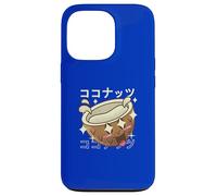Joli Personnage de Noix de Coco Texte Japonais Kawaii Coque pour iPhone 13 Pro