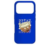 Joli Personnage de Noix de Coco Texte Japonais Kawaii Coque pour iPhone 17 Pro