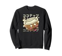 Joli Personnage de Noix de Coco Texte Japonais Kawaii Sweatshirt