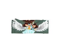 Joli petit ange bandeau pour bébé avec nœud mignon, turban en polyester doux pour nourrissons, extensible et élégant