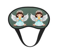 Joli petit ange C'est un masque pour les yeux à bord noir. Le masque doux pour les yeux peut améliorer la qualité du sommeil et est adapté pour l'intérieur, l'extérieur et les voyages.
