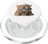 Joli Petit Chat Jouant à Construire Un Mur pour Les Amoureux des Chatons PopSockets PopGrip pour MagSafe