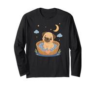 Joli Petit Chien dans Le Panier - Motif Animal Mignon Manche Longue