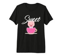 Joli Petit Cochon Rose dans Une Tasse à thé T-Shirt Haut de Gamme