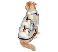 Joli petit cygne L Sweat à capuche chaud et léger adapté pour les animaux de compagnie à porter en automne et en hiver