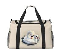 Joli petit cygne sac de voyage à la main. Design tendance, grande capacité de stockage, adapté pour les voyages d'affaires et les voyages courts, noir, taille unique