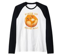 Joli Petit déjeuner de Jeu de Mots, tu ES ma moitié Manche Raglan