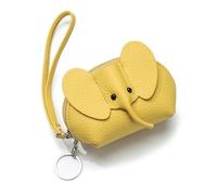 Joli petit éléphant Anime Cosplay Portefeuille PU avec fermeture éclair Style japonais Sac à dos pour rouge à lèvres Pendentif créatif Sac à dos, jaune, 1.0*1.0*1.0