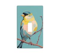 Joli petit oiseau assis sur une branche - Plaque murale décorative pour cuisine, ferme, chambre à coucher, salle de bain