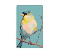 Joli petit oiseau assis sur une branche - Plaque murale vierge pour interrupteur - Décoration pour cuisine, salle de bain - Dimensions : 11,4 x 7 cm
