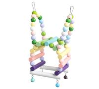 Joli petit perchoir à oiseaux avec petite clochette - Jouet portable pour calopsittes conures perchoirs de table perroquets avec grand perchoir
