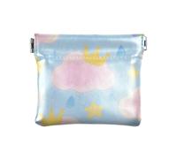 Joli petit porte-monnaie en cuir rose nuage arc-en-ciel mode mignon carte clés organisateur pour hommes femmes voyage pequenos para