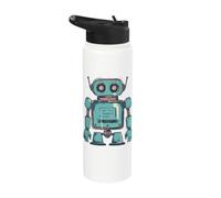 Joli petit robot, robot vintage pour enfants Stainless Steel Insulated Water Bottle