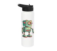 Joli petit robot, robot vintage pour enfants Stainless Steel Insulated Water Bottle
