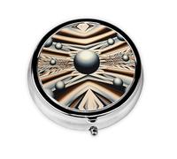 Joli pilulier - Design personnalisé unique, boîte à médicaments facile à transporter, 1 jour AM PM, petit distributeur de pilules portable pour usage quotidien sphère flottante