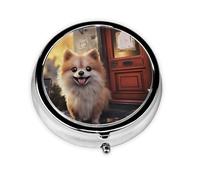 Joli pilulier - Design personnalisé unique, boîte à médicaments facile à transporter, 1 jour AM PM, petit distributeur de pilules portable pour un usage quotidien, fantastique et adorable chien
