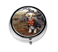 Joli pilulier - Design personnalisé unique, boîte à médicaments facile à transporter, 1 jour AM PM, petit distributeur de pilules portable pour un usage quotidien Fantastique chien mignon