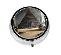 Joli pilulier - Design personnalisé unique, boîte à médicaments facile à transporter, 1 jour AM PM, petit distributeur de pilules portable pour un usage quotidien, bibliothèque endommagée