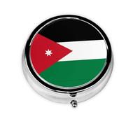 Joli pilulier - Design personnalisé unique, boîte à médicaments facile à transporter, 1 jour AM PM, petit distributeur de pilules portable pour un usage quotidien Drapeau jordanien