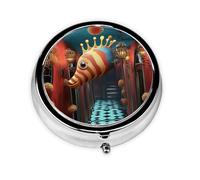 Joli pilulier - Design personnalisé unique, boîte à médicaments facile à transporter, 1 jour matin et soir, petit distributeur de pilules portable pour un usage quotidien, poisson coloré