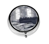 Joli pilulier - Design personnalisé unique, boîte à médicaments facile à transporter, 1 jour matin et soir, petit distributeur de pilules portable pour un usage quotidien, poisson flottant dans la