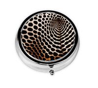 Joli pilulier - Design personnalisé unique, boîte à médicaments facile à transporter, 1 jour matin et soir, petit distributeur de pilules portable pour un usage quotidien à pois noirs