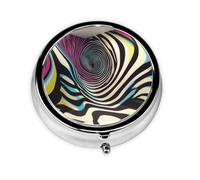 Joli pilulier - Design personnalisé unique, boîte à médicaments facile à transporter, pilulier 1 jour matin et soir, petit distributeur de pilules portable pour un usage quotidien, vortex en spirale