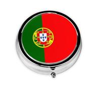 Joli pilulier - Design personnalisé unique, boîte à médicaments facile à transporter, pilulier 1 jour matin et soir, petit distributeur de pilules portable pour un usage quotidien, drapeau portugais