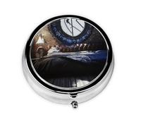 Joli pilulier - Design personnalisé unique, boîte à médicaments facile à transporter, pilulier 1 jour matin et soir, petit distributeur de pilules portable pour un usage quotidien, une photo du