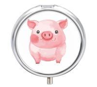 Joli pilulier rond portable et étanche pour voyage, sac à main et pratique au quotidien