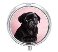 Joli pilulier rond portable et étanche pour voyage, sac à main et pratique au quotidien