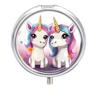 Joli pilulier rond portable et étanche pour voyage, sac à main et pratique au quotidien