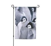 Joli pingouin 1 imprimé drapeau de jardin, maison, cour, drapeau extérieur, ferme, décoration de vacances, 30,5 x 45,7 cm