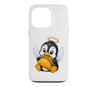 Joli Pingouin angélique Mangeant Un Taco Coque pour iPhone 13 Pro