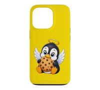 Joli Pingouin angélique Tenant Un Biscuit Coque pour iPhone 13 Pro