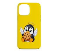 Joli Pingouin angélique Tenant Un Biscuit Coque pour iPhone 13 Pro Max