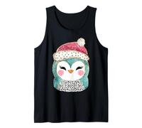 Joli Pingouin avec Bonnet de Père Noël Débardeur