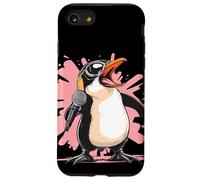 Joli Pingouin avec Micro pour Les Amateurs de Chant et de karaoké Coque pour iPhone SE (2020) / 7/8